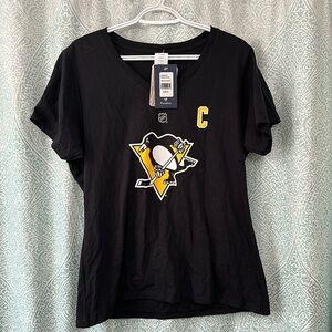 NWT Women's XL Fanatics Pittsburgh Penguins #87 Sidney Crosby V-Neck T-Shirt